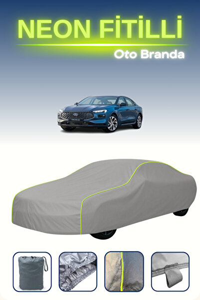 Cemku Shine Gray [Ford Taurus 8] Compatible Neon Corded Car Tarpaulin, Water ...