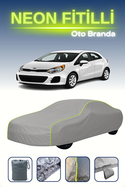 Cemku Shine رمادي [كيا ريو 2016 - 2021] مشمع سيارة متوافق مع حبال النيون، مقا...