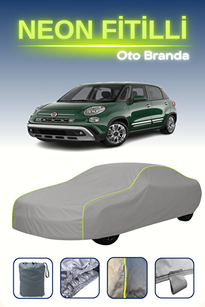 Cemku Shine رمادي [Fiat 500L 2017 - 2021] مشمع سيارة متوافق مع حبال النيون، م...