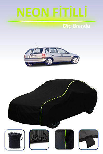 Cemku Cool أسود [أوبل كورسا 5 أبواب 1993 - 1997] مشمع سيارة متوافق مع حبال النيون، مقاوم للماء والغبار