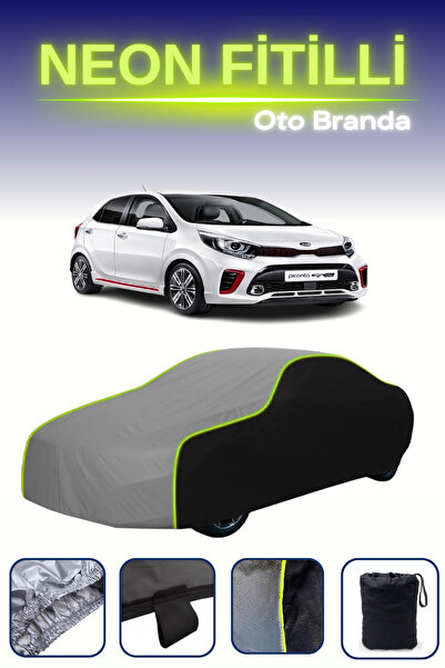 Cemku Fast أسود-رمادي-أسود [كيا بيكانتو 5 أبواب 2017 - 2021] مشمع سيارة متواف...