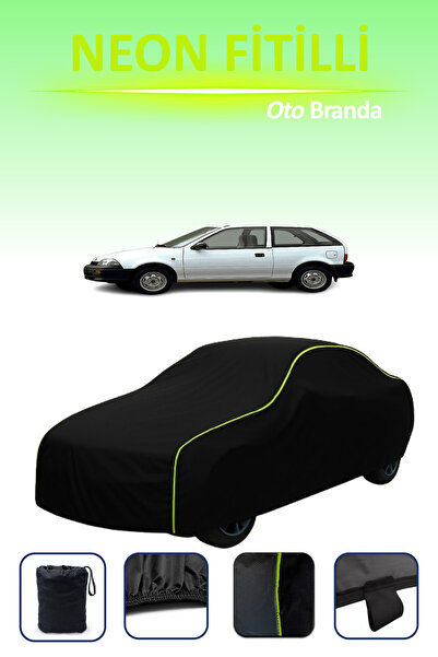 Cemku Cool أسود [سوزوكي سويفت 3 أبواب 1991 - 1996] مشمع سيارة متوافق مع حبال ...