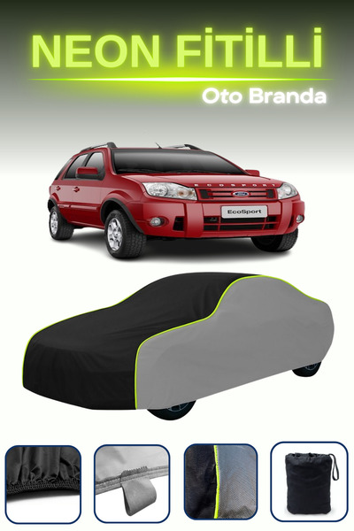 Cemku Shade رمادي-أسود-رمادي [فورد إيكوسبورت 2004 - 2012] قماش مشمع سيارة نيو...