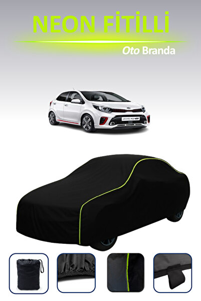 Cemku Cool أسود [كيا بيكانتو 5 أبواب 2017 - 2021] مشمع سيارة متوافق مع حبال ا...