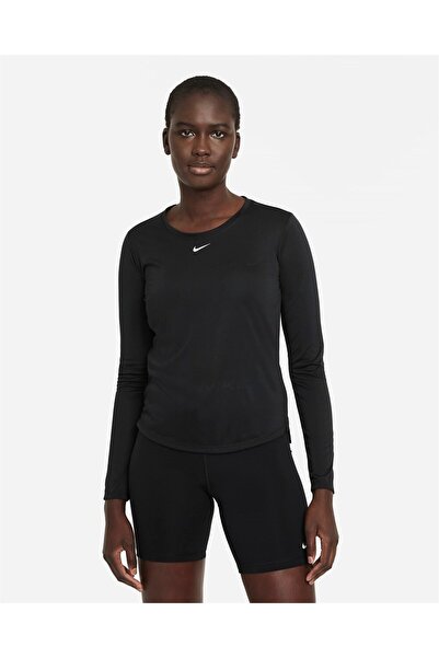 Nike W Nk One Df Ls Std Top Kadın Siyah T-shirt - DD0641-010