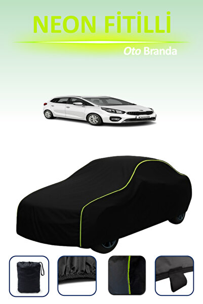 Cemku Cool أسود [كيا كارينز 2013 - 2021] مشمع سيارة متوافق مع النيون، مقاوم ل...