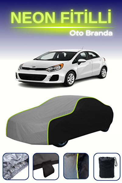 Cemku Fast أسود-رمادي-أسود [كيا ريو 2016 - 2021] مشمع سيارة متوافق مع حبال ال...