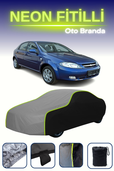 Cemku Fast أسود-رمادي-أسود [شيفروليه لاسيتي هاتشباك] مشمع سيارة متوافق مع الن...