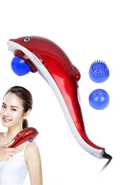 Arfseb Yunus Şekilli Titreşimli Masaj Aleti -Kırmızı