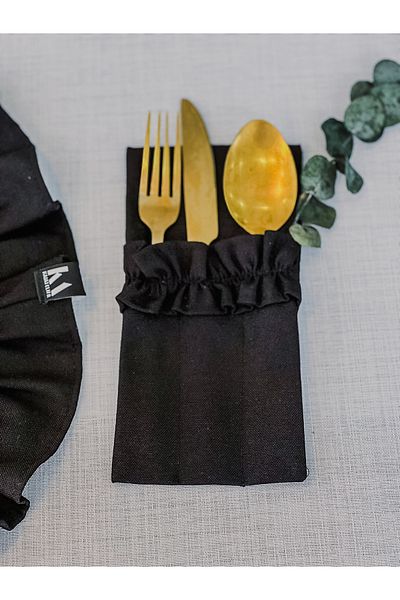 KaiHome Lune Linen 3 Compartment Cutlery Knife Case 6 Pcs