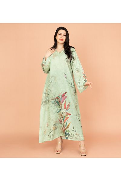 IKKXA Graceful Floral Highlight Jalabiya