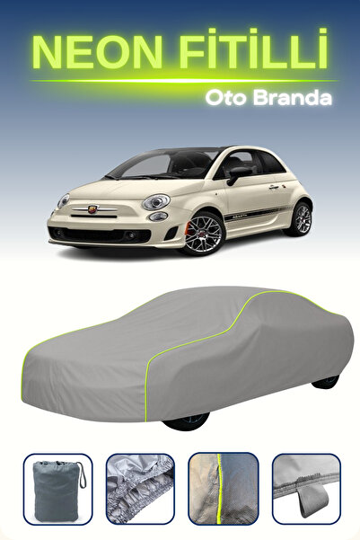 Cemku Shine رمادي [Fiat 500 C] مشمع سيارة متوافق مع حبال النيون، مقاوم للماء ...