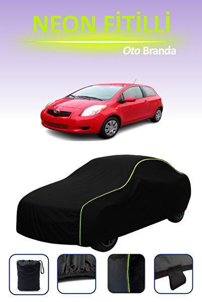 Cemku Cool أسود [تويوتا ياريس 3 أبواب 2008 - 2011] مشمع سيارة متوافق مع حبل ن...