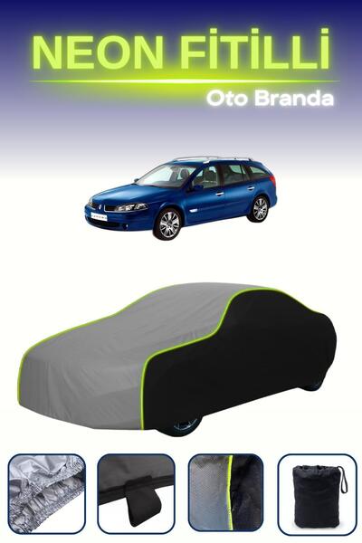 Cemku Fast أسود-رمادي-أسود [رينو لاجونا إستيت 1998 - 2001] مشمع سيارة متوافق مع حبال النيون