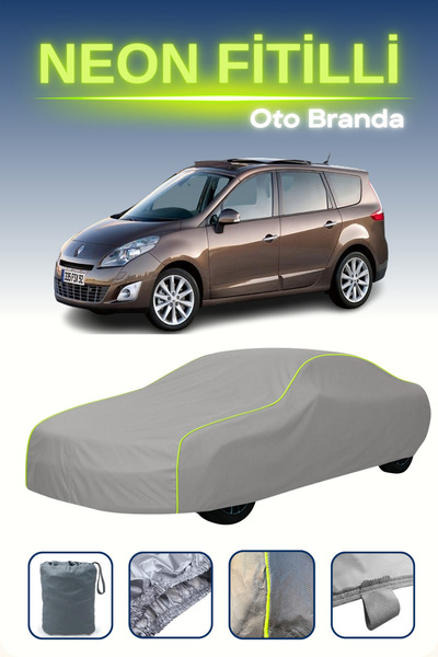 Cemku Shine رمادي [رينو جراند سينيك 2006 - 2009] مشمع سيارة متوافق مع حبال ال...