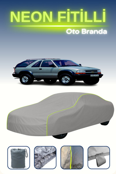 Cemku Shine رمادي [شيفروليه بليزر 3 أبواب 1995 - 2005] مشمع سيارة متوافق مع حبال النيون، مقاوم للماء والغبار