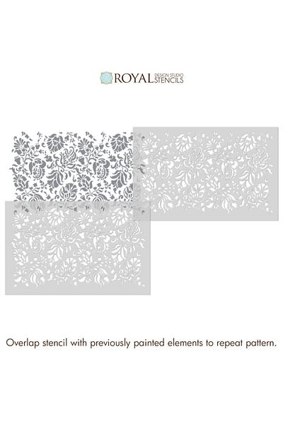 OEM Wall Stencil Painting, Plaster Size 900x600mm Thickness 0.7mm Allover Brocade Model Mxsp7491