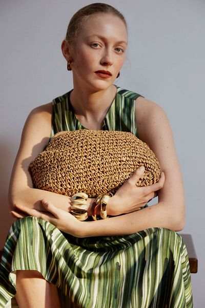 Kemo Bags Wicker Look Handbag - Brown