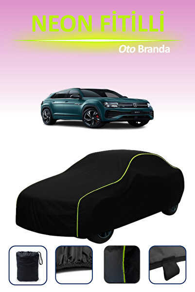 Cemku Cool أسود [فولكس فاجن تيرامونت] مشمع سيارة متوافق مع حبال النيون، مقاوم للماء والغبار