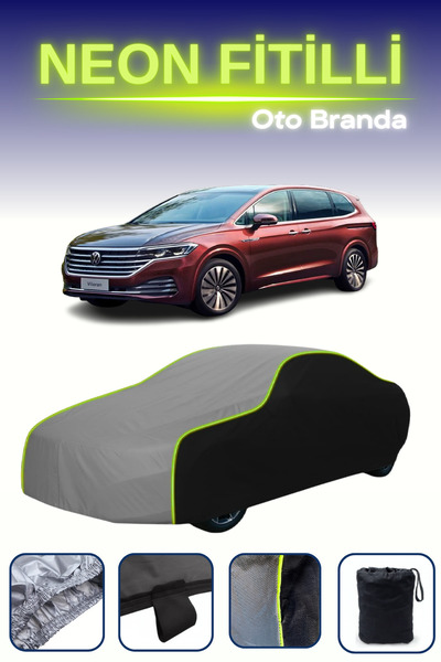 Cemku Fast أسود-رمادي-أسود [فولكس فاجن فيلوران] غطاء سيارة متوافق مع حبال الن...