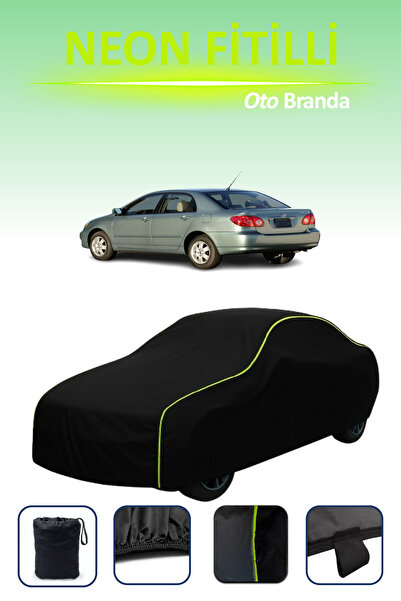 Cemku Cool أسود [تويوتا كورولا 2007 - 2009] مشمع سيارة متوافق مع حبال النيون،...