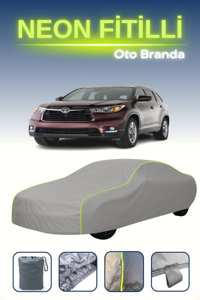 Cemku Shine رمادي [تويوتا هايلاندر 2014 - 2016] مشمع سيارة متوافق مع حبال الن...