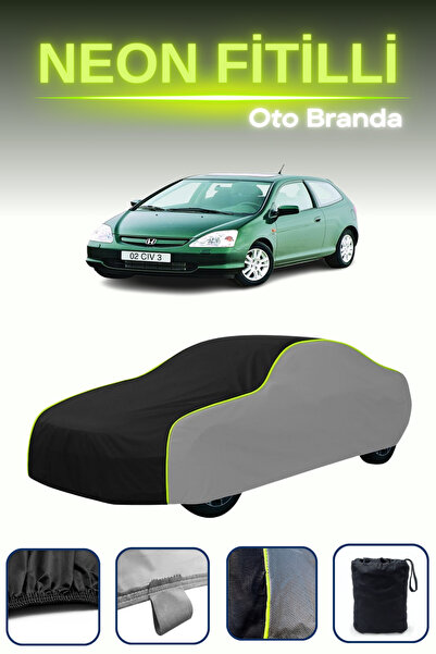 Cemku Shade رمادي-أسود-رمادي [هوندا سيفيك 7 كوبيه] غطاء سيارة متوافق مع حبال ...