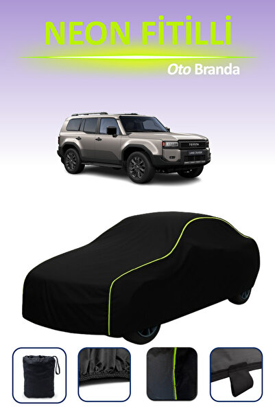 Cemku Cool أسود [تويوتا لاند كروزر برادو] مشمع سيارة متوافق مع حبال النيون، م...