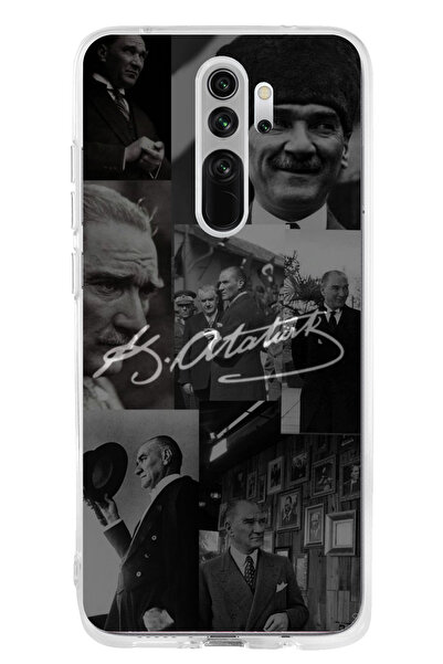 TechTree Redmi Note 8 Pro Uyumlu Kemal Atatürk İmza Şeffaf Silikon Kılıf