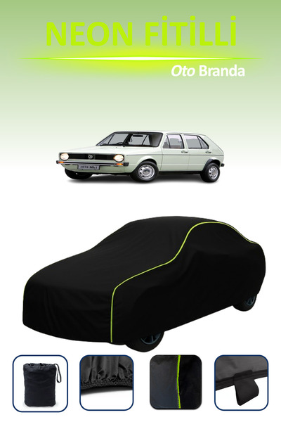 Cemku Cool أسود [فولكس فاجن جولف I (5 أبواب) 1974 - 1983] مشمع سيارة مزود بحب...