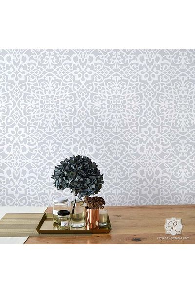 OEM Sablon Perete Vopsire, Tencuiala Dimensiune 900x600 X Mm Grosime 0,7mm Palace Trellis Moroccan Model