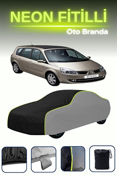 Cemku Shade رمادي-أسود-رمادي [رينو ميجان سينيك] غطاء سيارة متوافق مع حبال الن...