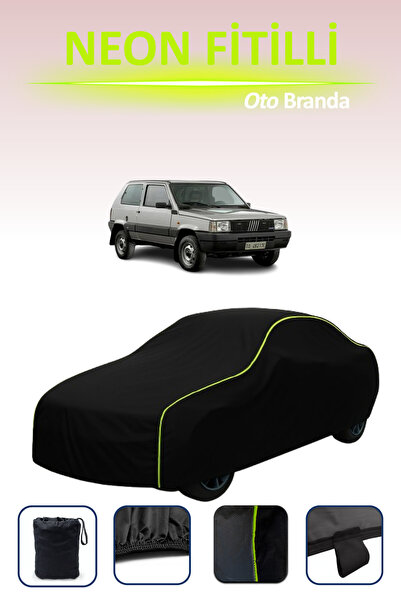 Cemku Cool أسود [فيات باندا 1981 - 1986] مشمع سيارة متوافق مع حبال النيون، مق...