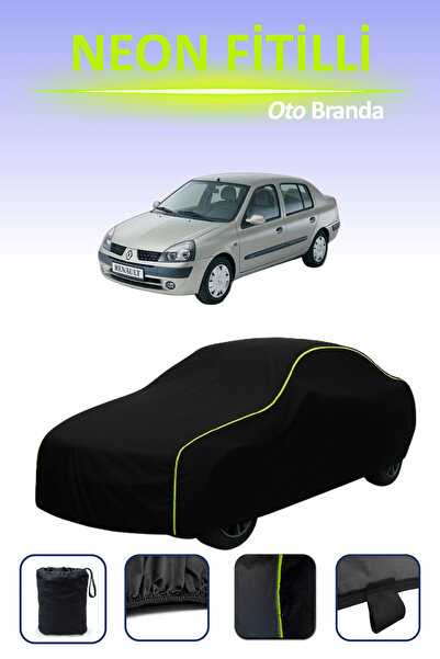 Cemku Cool أسود [رمز رينو كليو] مشمع سيارة متوافق مع حبال النيون، مقاوم للماء...