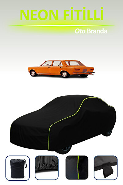 Cemku Cool أسود [فيات 128 صالون 1969 - 1976] مشمع سيارة متوافق مع حبال النيون، مقاوم للماء والغبار