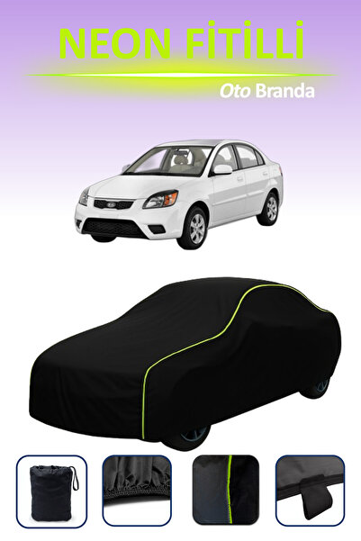 Cemku Cool أسود [كيا ريو سيدان 2005 - 2008] مشمع سيارة متوافق مع حبال النيون،...