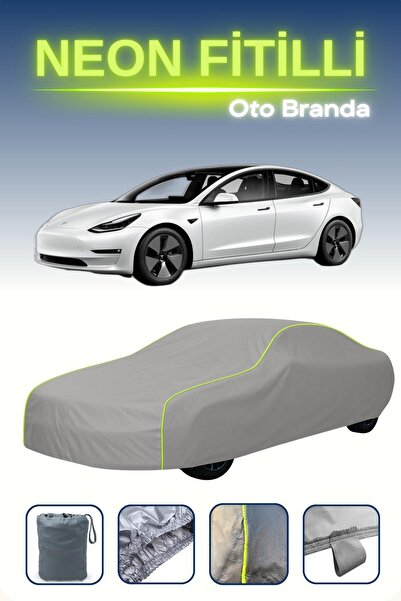 Cemku Shine رمادي [طراز تسلا 3] مشمع سيارة متوافق مع حبال النيون، مقاوم للماء...