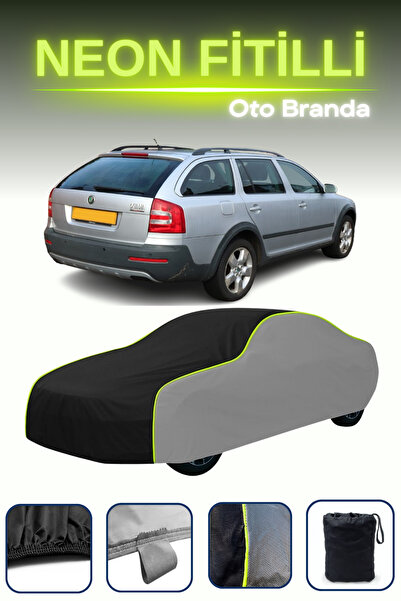 Cemku Shade رمادي-أسود-رمادي [سكودا اوكتافيا سكاوت 2006 - 2008] مشمع سيارة متوافق مع حبال النيون