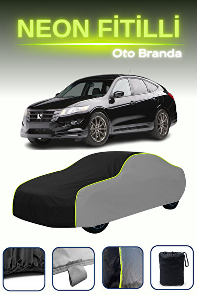 Cemku Shade قماش مشمع للسيارة رمادي-أسود-رمادي [هوندا أكورد كروستور] مع فتيل نيون مطابق، مقاوم للماء والغبار