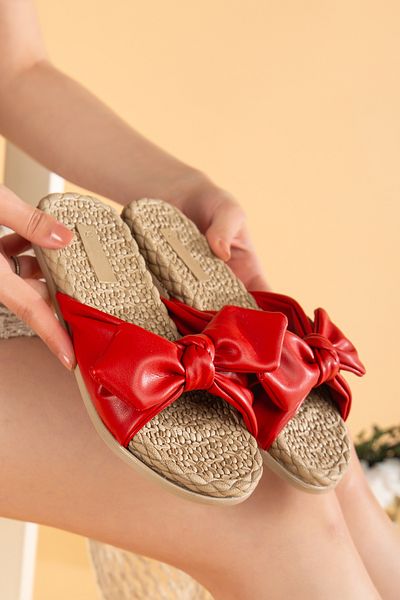 uway Bow Women's Slippers Non-Slip Soft Sole Daily Comfortable Pool Sea Beach Slippers