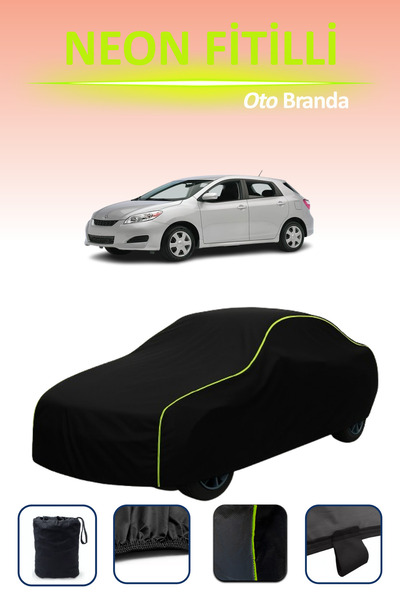 Cemku Cool أسود [تويوتا ماتريكس 2009 - 2014] مشمع سيارة متوافق مع حبال النيون، مقاوم للماء والغبار