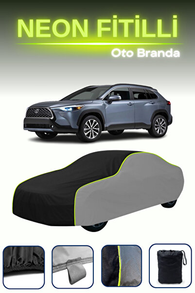 Cemku Shade رمادي-أسود-رمادي [تويوتا كورولا كروس] غطاء سيارة متوافق مع حبال النيون، مقاوم للماء والغبار