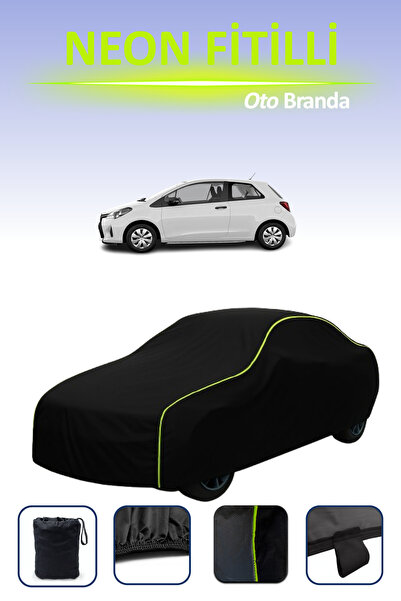 Cemku Cool أسود [تويوتا ياريس 3 أبواب 2014 - 2017] مشمع سيارة متوافق مع حبال ...