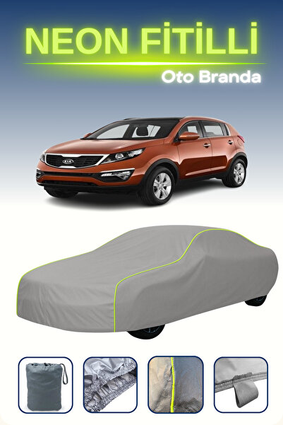 Cemku Shine رمادي [كيا سبورتاج 2013 - 2015] مشمع سيارة متوافق مع حبال النيون، مقاوم للماء والغبار