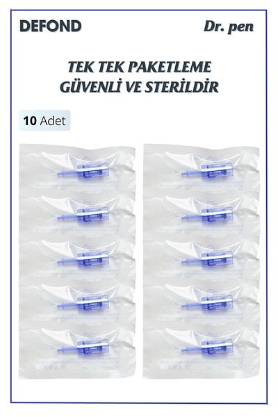 DEFOND Dr Pen A6-A10-A1-N2-M5-M7-E30-Mym Compatible Needles 10 Pieces 24 Pin Original Dermapen Needle Cartridge