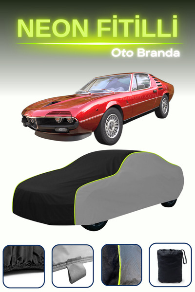 Cemku Shade رمادي-أسود-رمادي [ألفا روميو مونتريال] غطاء سيارة متوافق مع حبال ...