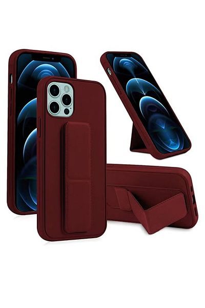 Generic Case Cover For iPhone 13 Pro with Magnetic Stand & Holder, Premium Silicone Hand Strap and Grip