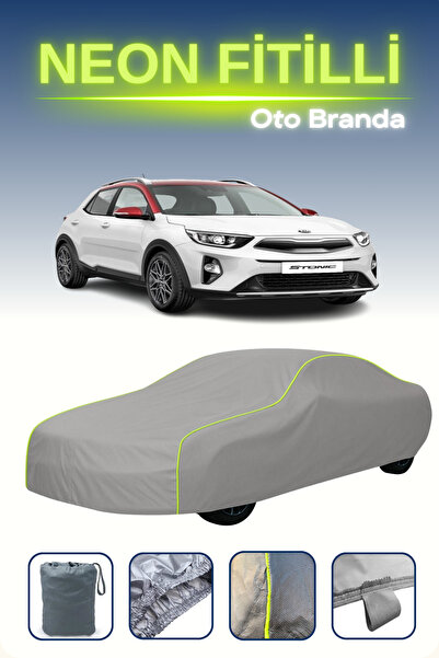 Cemku Shine Gri [Kia Stonic 2017 - 2021] Uyumlu Neon Fitilli Araba Brandası, ...