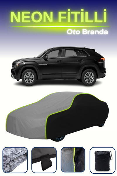 Cemku Fast أسود-رمادي-أسود [فولكس فاجن أطلس كروس سبورت 2019 - 2021] مشمع سيار...