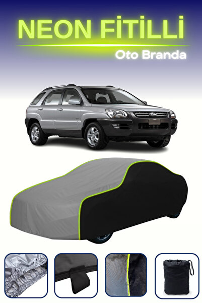 Cemku Fast أسود-رمادي-أسود [كيا سبورتاج 2004 - 2007] مشمع سيارة متوافق مع حبا...